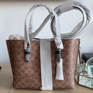 Coach Brown Signature Tote Bag